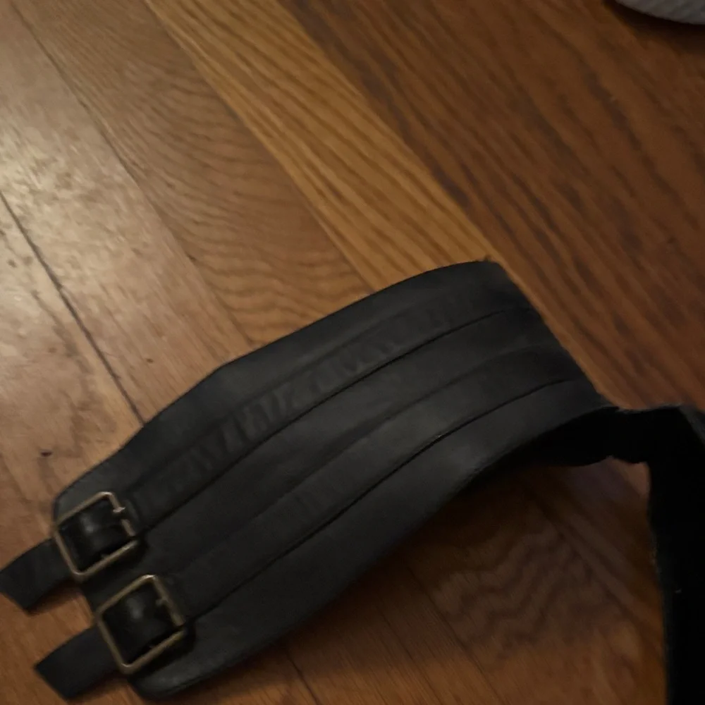 Jeffrey Campbell Black Wedge Shoes with Buckle Detail - Picture 8 of 9